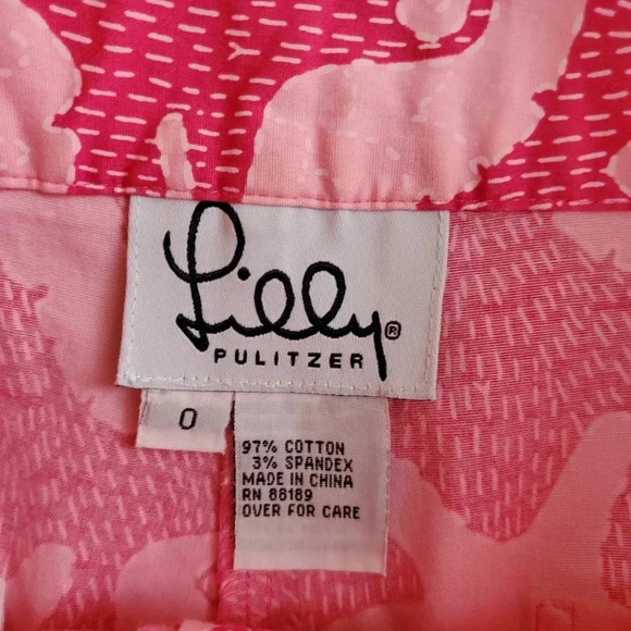 Lilly Pulitzer Womens Size 0 Pink Anchor, Sea Shell, Starfish Print Shorts - Picture 9 of 10